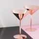 Copper Plated Stainless Steel Martini Glasses