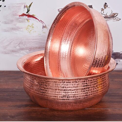 Hammered Copper Pedicure Bowl Powder
