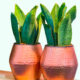 Hammered Decorative Copper Flower Pot