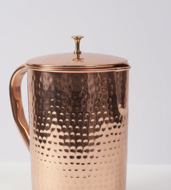 Pure Copper Hammered Jug Copper Pitcher 1000 ml