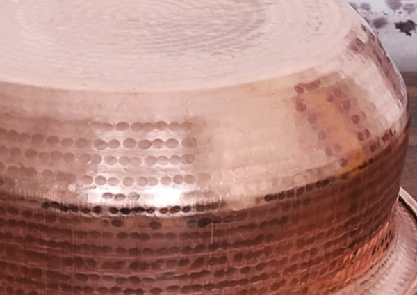 Hammered Copper Pedicure Bowl Powder