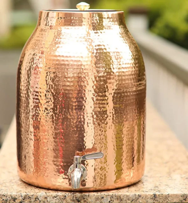 Handmade Hammered Pure Copper Water Dispenser
