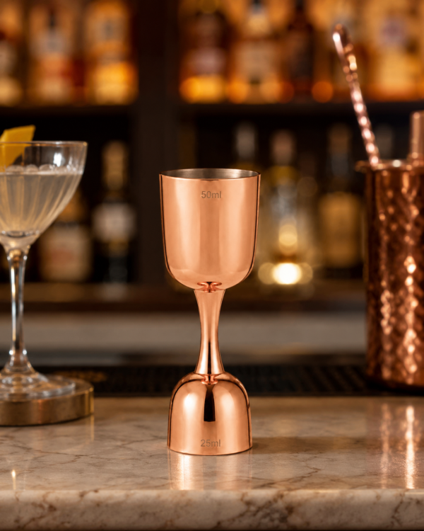 Copper Plated Jigger without Handle, Shot Glass, Drink Making Bar Tool Jigger