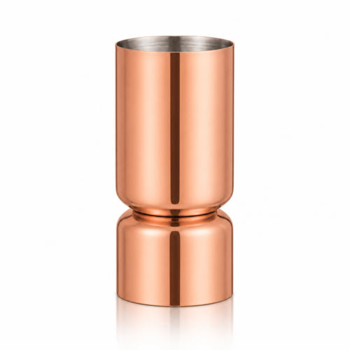 Cocktail Jigger, Unique Bar Tool, 30 and 60 ml Double Sided, Professional and Home Use Bartender Tool, Home Bar Tool : Copper Finish