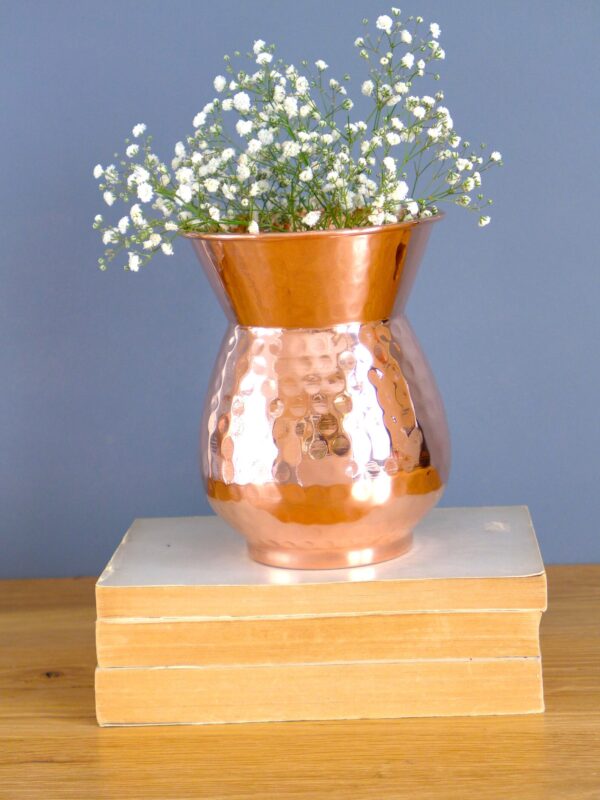 Handmade Copper Bud Vase: Decorative Oriental Flower Vase