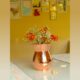 Handmade Copper Bud Vase: Decorative Oriental Flower Vase