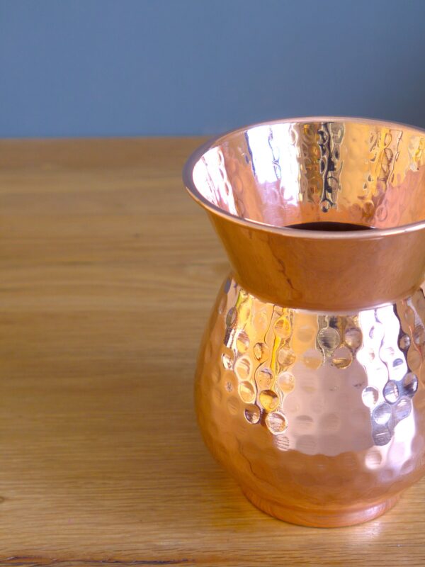 Handmade Copper Bud Vase: Decorative Oriental Flower Vase