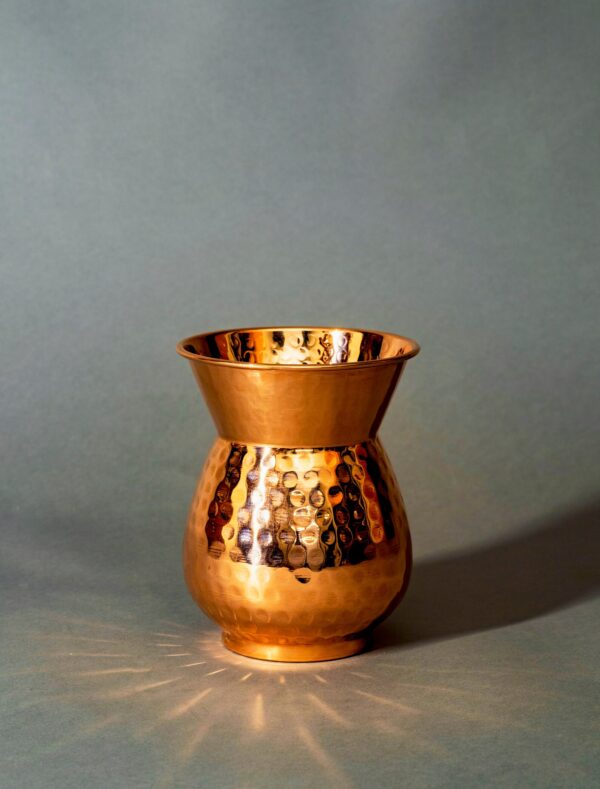 Handmade Copper Bud Vase: Decorative Oriental Flower Vase