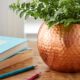 Hammered Decorative Copper Flower Pot