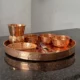 Hammered Copper Thali Set, Traditional Indian Serveware