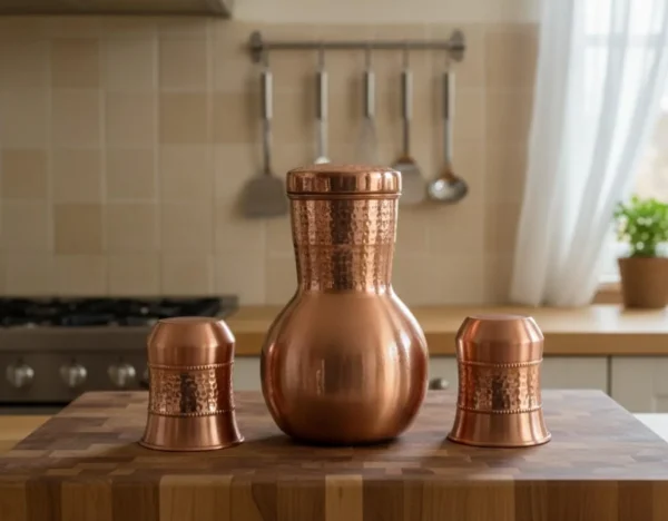 il_1588xN.7329949762_q50n Handmade Pure Copper Water Jug Pitcher Set | Ayurveda Drinkware