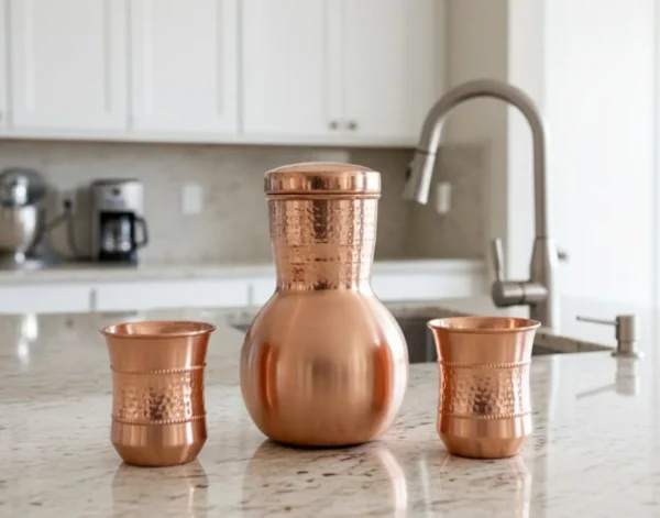 il_1588xN.7329949768_ftwf (1) Handmade Pure Copper Water Jug Pitcher Set | Ayurveda Drinkware