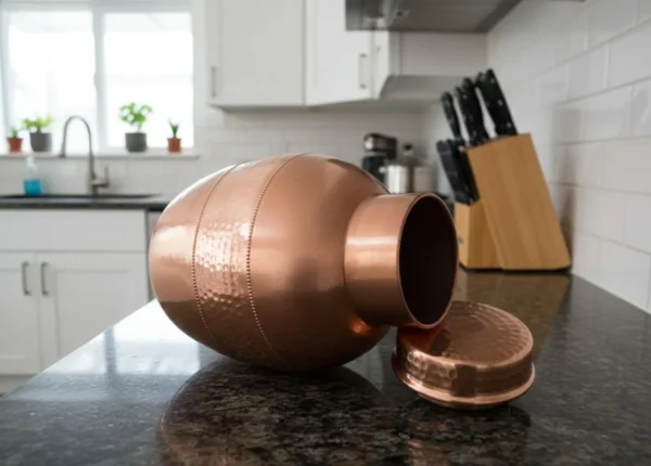 Handmade Copper Water Jug Pitcher Set | Ayurveda Drinkware