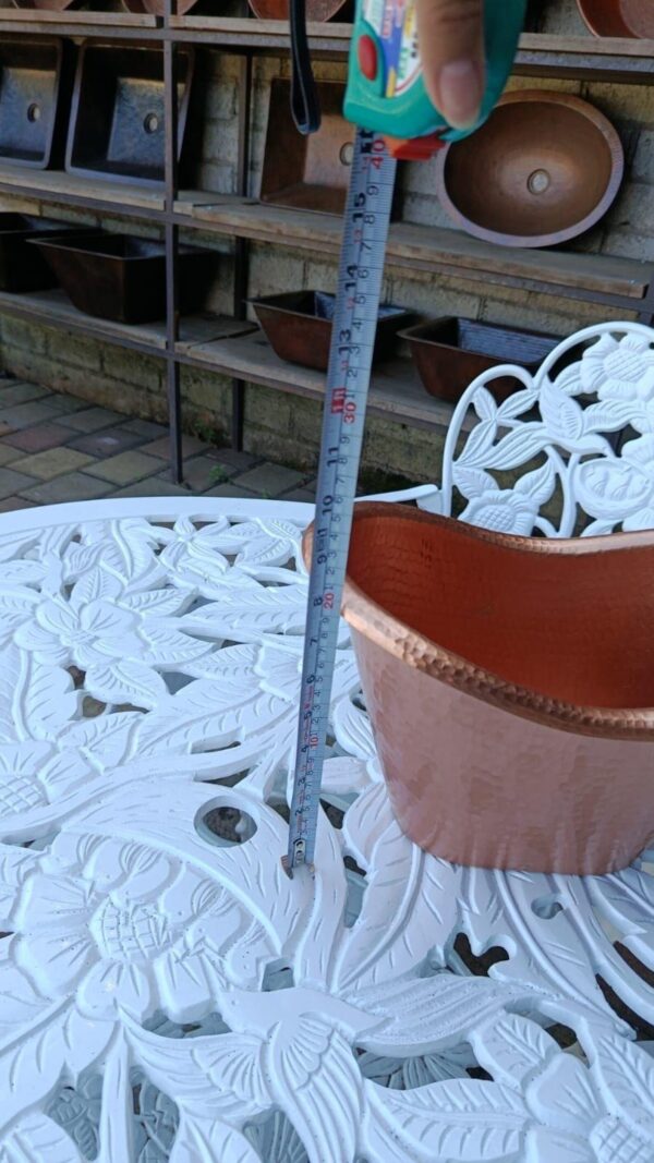 Copper Hammered Oval Bucket