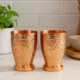 Handcrafted Copper Tumblers – Engraved Floral Design