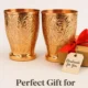 Handcrafted Copper Tumblers – Engraved Floral Design