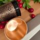 Handcrafted Copper Water Black Glass Pure Copper Water Glass Drinking Tumbler Eco Friendly Drinkware for Daily Use
