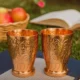 Handcrafted Copper Tumblers – Engraved Floral Design