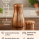 Pure Copper Water Carafe with 2 Tumblers- Bedside Water Bottle, Bedroom Jar, Unique Gift for Housewarming & Corporate, Christmas Day Gift,