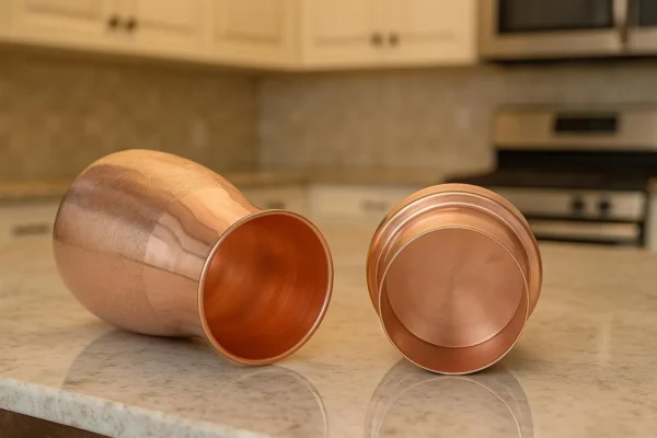 Pure Copper Water Carafe with 2 Tumblers- Bedside Water Bottle, Bedroom Jar, Unique Gift for Housewarming & Corporate, Christmas Day Gift,