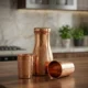 Pure Copper Water Carafe with 2 Tumblers- Bedside Water Bottle, Bedroom Jar, Unique Gift for Housewarming & Corporate, Christmas Day Gift,