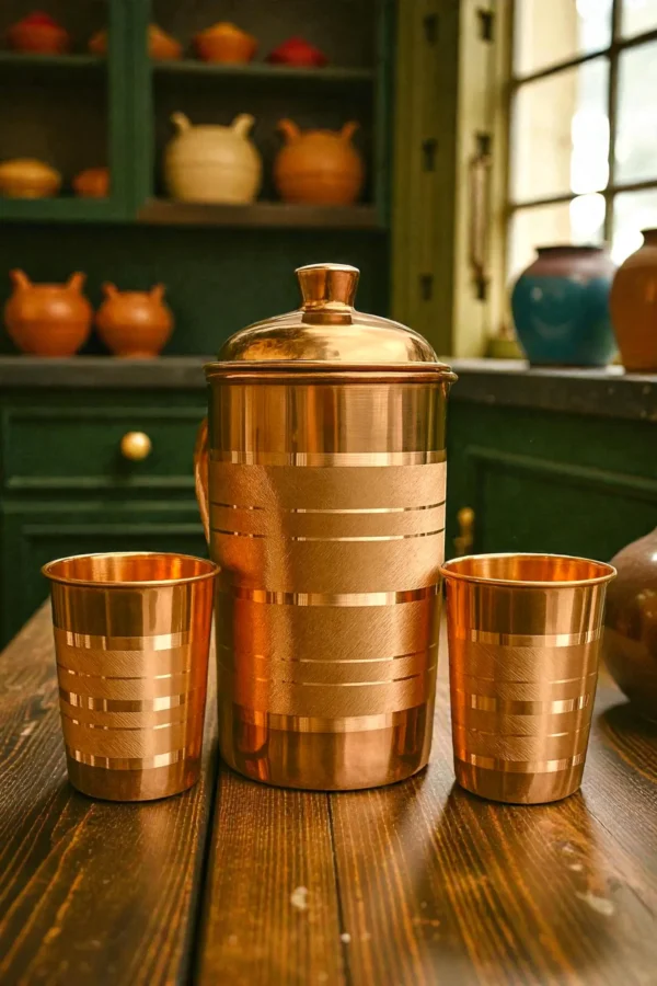 Pure Copper Hammered Jug Copper Pitcher 1000,2000 ml
