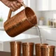 Pure Copper Hammered Jug Copper Pitcher 1000 ml