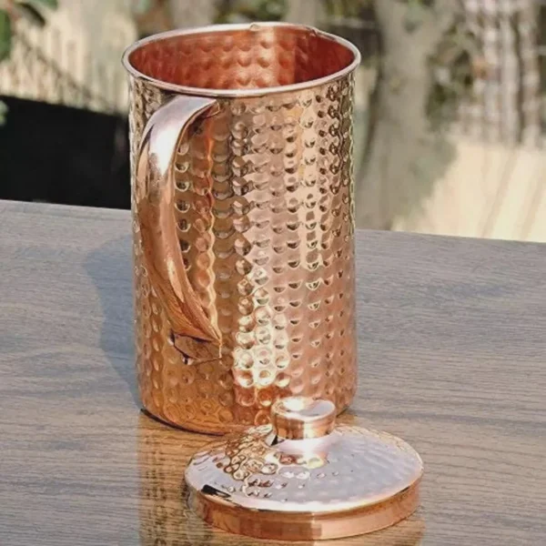 Pure Copper Hammered Jug Copper Pitcher 1000 ml