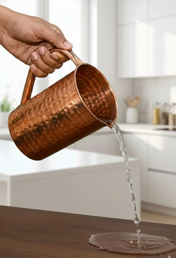 Pure Copper Hammered Jug Copper Pitcher 1000 ml