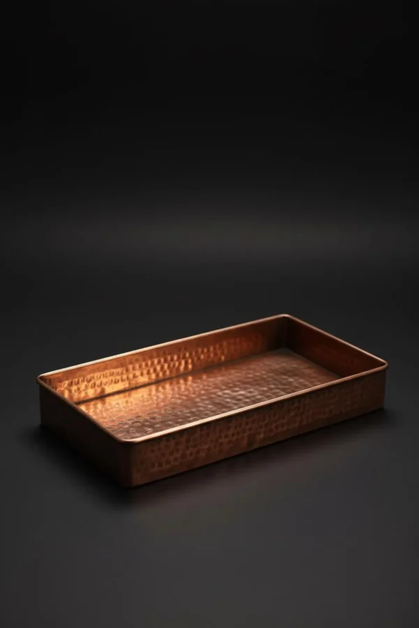 Hammered Copper Vanity Tray | Moroccan Artisan Perfume Organiser