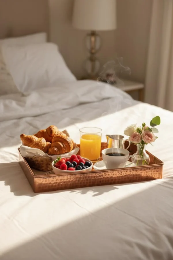 Hammered Copper Vanity Tray | Moroccan Artisan Perfume Organiser
