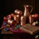 Pure Copper Tumblers: Hammered, Plain, Curved, 250ml Ayurvedic Drinkware