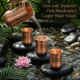 Pure Copper Tumblers: Hammered, Plain, Curved, 250ml Ayurvedic Drinkware