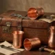 Pure Copper Tumblers: Hammered, Plain, Curved, 250ml Ayurvedic Drinkware