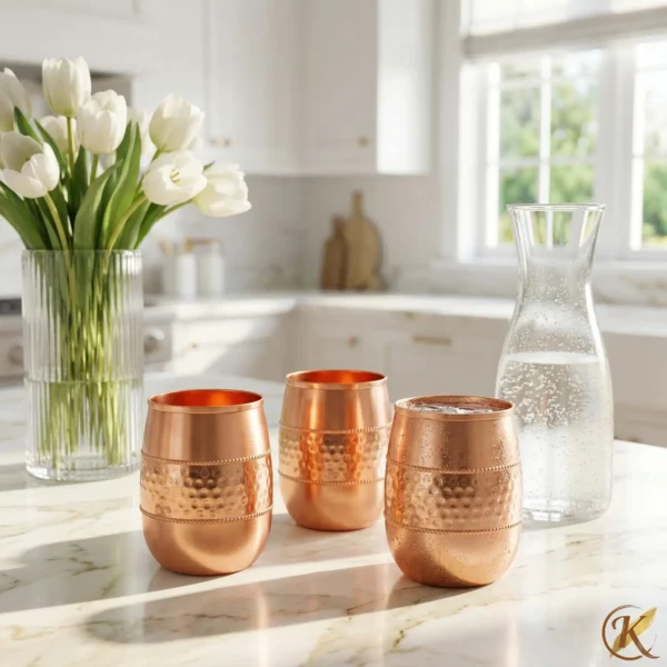 Pure handmade Copper Drinking Glass 350ml, Hammered Copper Tumbler, Ayurvedic Water Cup, Handmade Copper Drink-ware, Kitchen Gift