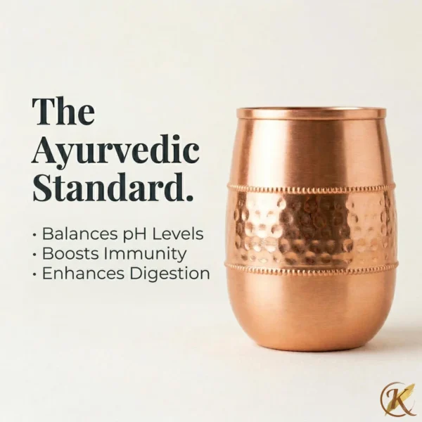 Pure handmade Copper Drinking Glass 350ml, Hammered Copper Tumbler, Ayurvedic Water Cup, Handmade Copper Drink-ware, Kitchen Gift