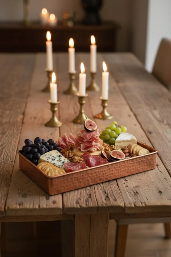 Hammered Copper Vanity Tray | Moroccan Artisan Perfume Organiser
