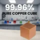 Solid Copper Cube – 1 Inch Element Sample, Natural Patina Metal Specimen