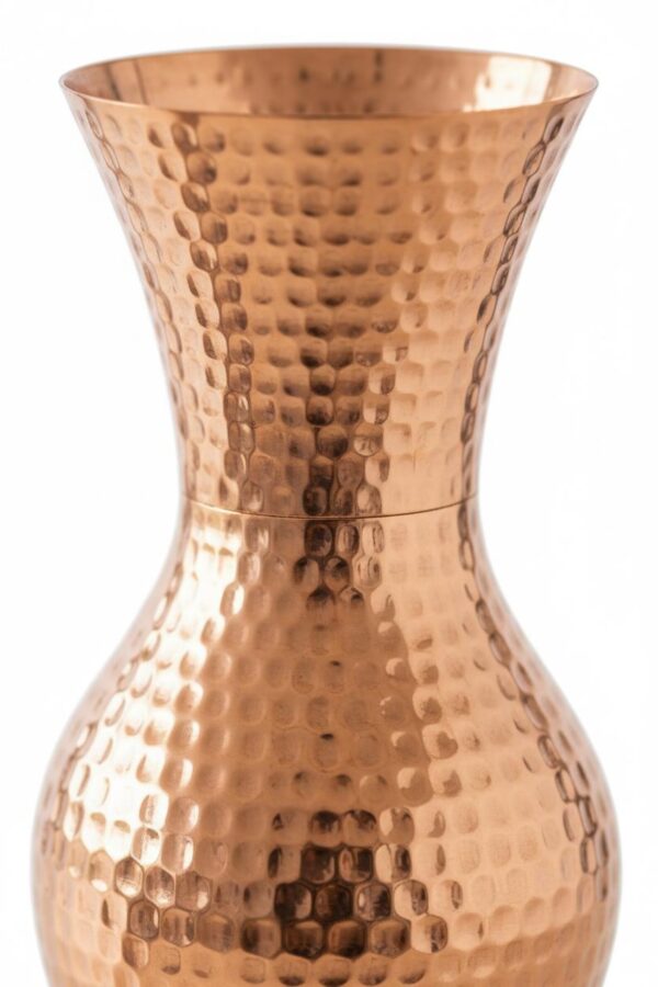 Hammered Copper Vase | Handcrafted Moroccan Flower Vase | Polished Home Decor