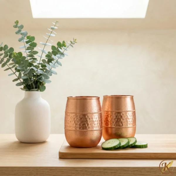 Pure handmade Copper Drinking Glass 350ml, Hammered Copper Tumbler, Ayurvedic Water Cup, Handmade Copper Drink-ware, Kitchen Gift