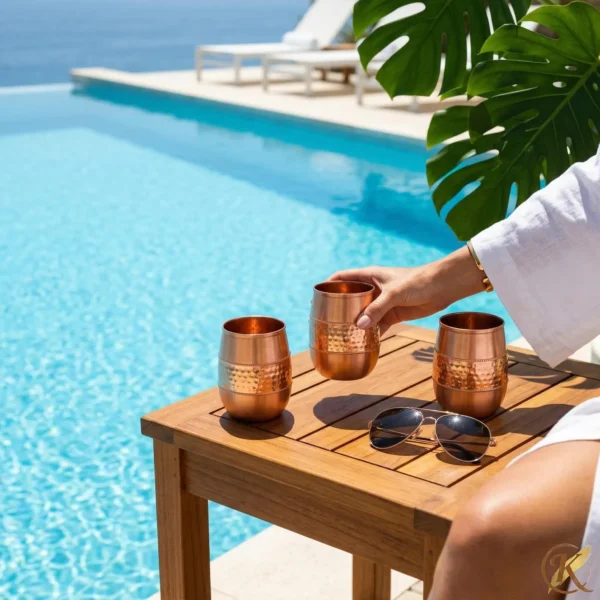 Pure handmade Copper Drinking Glass 350ml, Hammered Copper Tumbler, Ayurvedic Water Cup, Handmade Copper Drink-ware, Kitchen Gift
