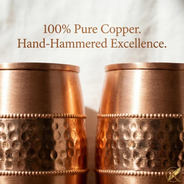 Pure handmade Copper Drinking Glass 350ml, Hammered Copper Tumbler, Ayurvedic Water Cup, Handmade Copper Drink-ware, Kitchen Gift