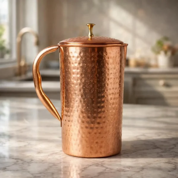 Pure Copper Hammered Jug Copper Pitcher 1000 ml