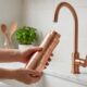Hammered Pure Copper Water Bottle 950ml - Ayurvedic 100% Pure Copper Bottle for Healthy Drinking, Yoga & Detox, Leak Proof , Meditation Gift