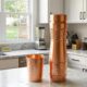 Hammered Pure Copper Water Bottle 950ml - Ayurvedic 100% Pure Copper Bottle for Healthy Drinking, Yoga & Detox, Leak Proof , Meditation Gift
