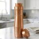 Hammered Pure Copper Water Bottle 950ml - Ayurvedic 100% Pure Copper Bottle for Healthy Drinking, Yoga & Detox, Leak Proof , Meditation Gift