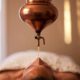 Pure Copper Shirodhara Pot Ayurvedic Equipment with Control Valve and Brass Chain