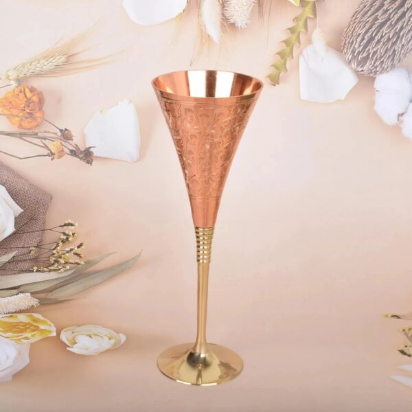 wmremove-transformed (2) Hand Engraved Copper Wine Goblet | Rustic Ayurvedic Drinkware | Handmade Copper Cup | Vintage Style