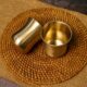 Version 1.0.0 Brass Curved Tumbler, Handmade Drinkware, Traditional Brass Serveware for Water, Perfect for Home, Office, Restaurants & Festivals 300 ml
