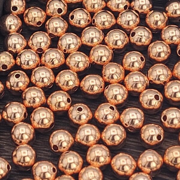 61Y+bmEfDgL._AC_ Genuine Smooth Shiny Pure Solid Copper Round Beads Spacer Ball Jewellery with Clear Coat Seamed Beads Finding in Multiple sizes